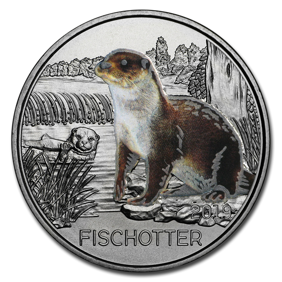 2019 Austria Cupro-Nickel €3 Colorful Creatures (The Otter) 2019 Austria Cupro-Nickel €3 Colorful Creatures (The Otter)